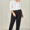 Women Comfort Waist Straight Leg black Pant