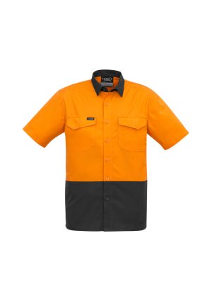 Mens Rugged Cooling Hi Vis Spliced S/S Shirt - ZW815