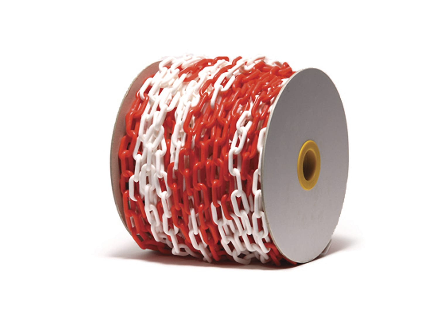 Plastic Chain, 6mm, Red/White 50m Roll