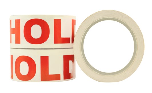 Adhesive Tape - Printed Message Tape 48mm x 100m x 50mu (36) White/Red