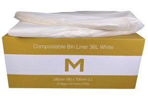 Waste Disposal - Office Bin Liners 580mm x 700mm x 20mu (1000) White