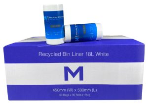Waste Disposal - Office Bin Liners 450mm x 500mm x 15mu (1750) White