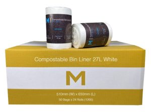 Waste Disposal - Office Bin Liners 510mm x 650mm x 15mu (1200) White