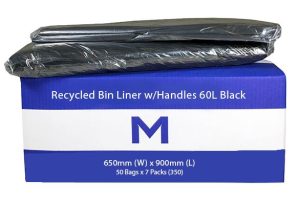 Waste Disposal - Rubbish Bin Liners 650mm x 900mm x 30mu (350) Black