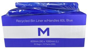 Waste Disposal - Rubbish Bin Liners 600mm x 1000mm x 30mu (500) Blue