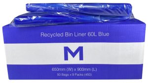 Waste Disposal - Rubbish Bin Liners 650mm x 900mm x 30mu (450) Blue
