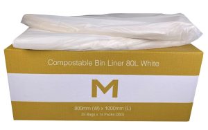 Waste Disposal - Rubbish Bin Liners 800mm x 1000mm x 30mu (350) White
