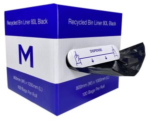 Waste Disposal - Rubbish Bin Liners 800mm x 1000mm x 35mu (100) Black