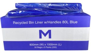 Waste Disposal - Rubbish Bin Liners 800mm x 1000mm x 40mu (250) Blue