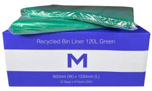 Waste Disposal - Wheelie Bin Liners 900mm x 1330mm x 30mu (200) Green