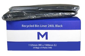 Waste Disposal - Wheelie Bin Liners 1125mm x 1500mm x 50mu (100) Black