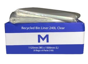 Waste Disposal - Wheelie Bin Liners 1125mm x 1500mm x 30mu (150) Clear