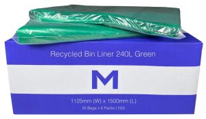 Waste Disposal - Wheelie Bin Liners 1125mm x 1500mm x 30mu (150) Green