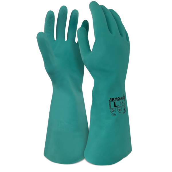 Armour Green Nitrile Interface Glove - 33cm