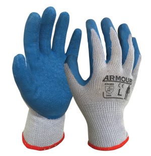 Armour? Blue/Grey Latex Open Back Glove