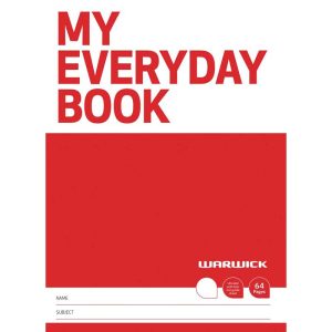 Warwick My Everyday Book Unruled 64 Page