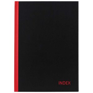 Milford Notebook Indexed Red & Black A4 100lf