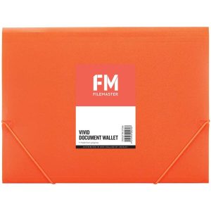 FM Document Wallet Vivid Burnt Orange A4