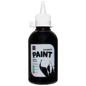EC Paint Rainbow Acrylic Black 250ml 227591