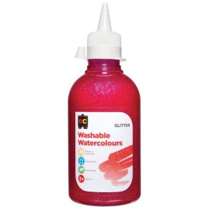 EC Paint Washable Watercolours Glitter 250ml Pink
