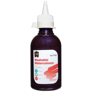 EC Paint Washable Watercolours Glitter 250ml Purple