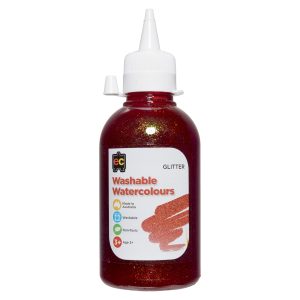 EC Paint Washable Watercolours Glitter 250ml Orange