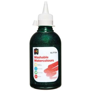 EC Paint Washable Watercolours Glitter 250ml Green