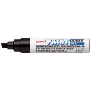 Uni Paint Marker 4.0-8.5mm Chisel Tip Black PX-30