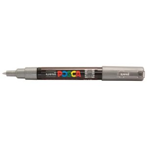 Uni Posca Marker 0.7mm Ultra-Fine Round Tip Silver PC-1M