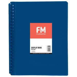 FM Display Book Blue Insert Cover 40 Pocket Refillable