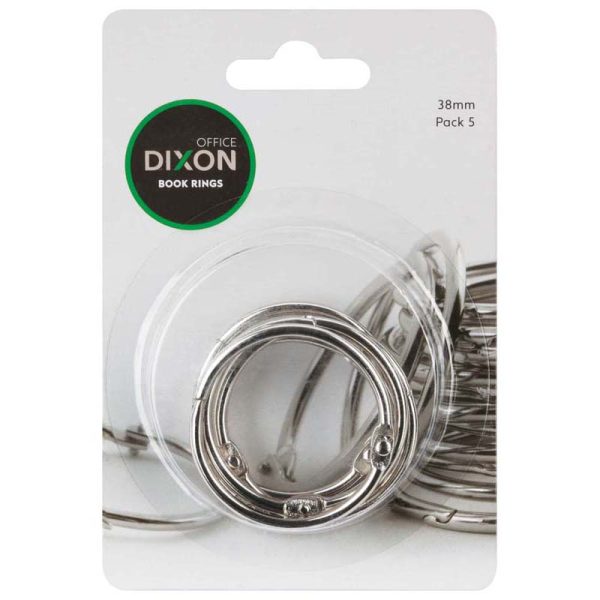 Dixon Book Rings 38mm 5 Pack 290532