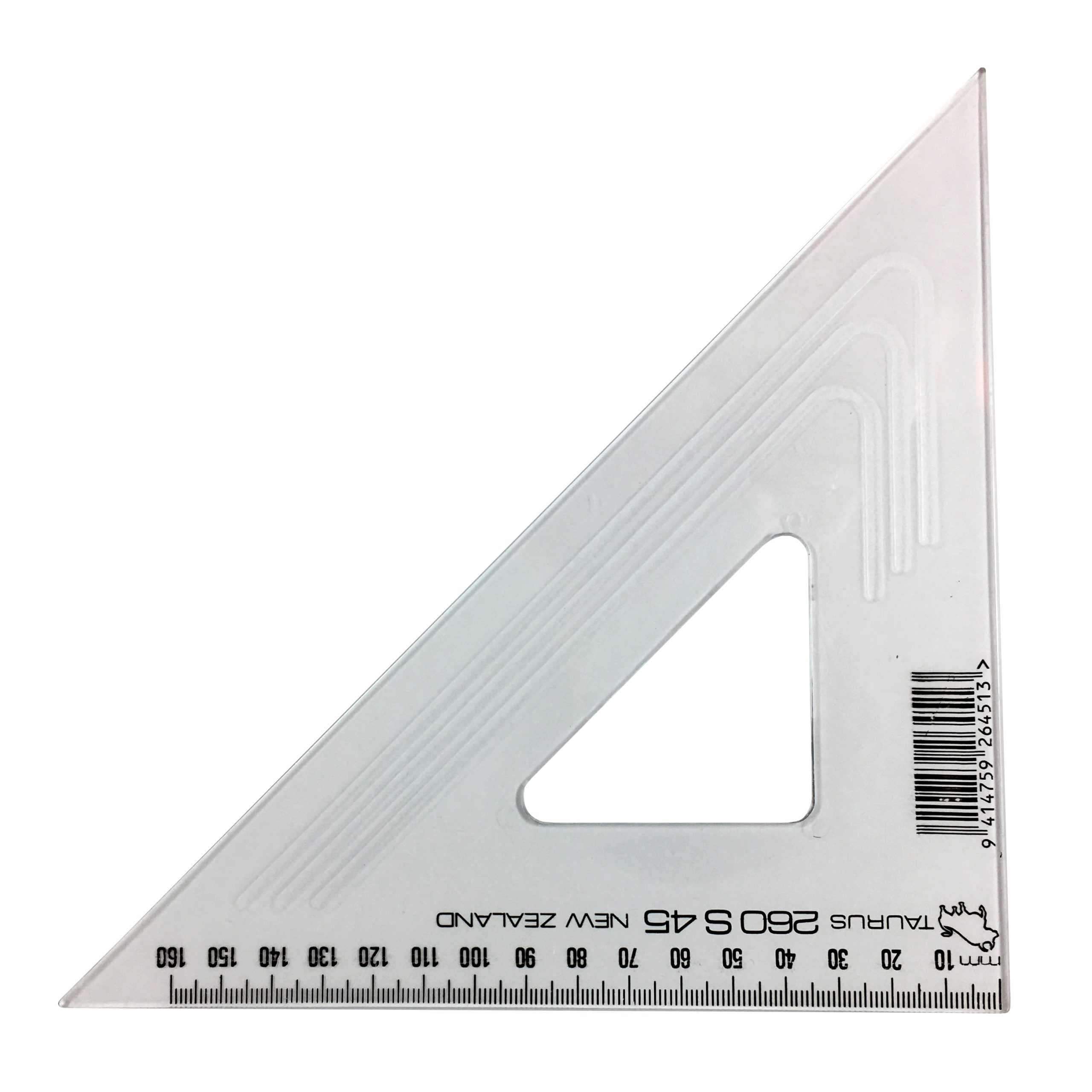 Taurus Set Square 26cm Straight Edged 45 Degrees