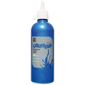 Metallic Liquitemp Poster Paint 500ml Blue