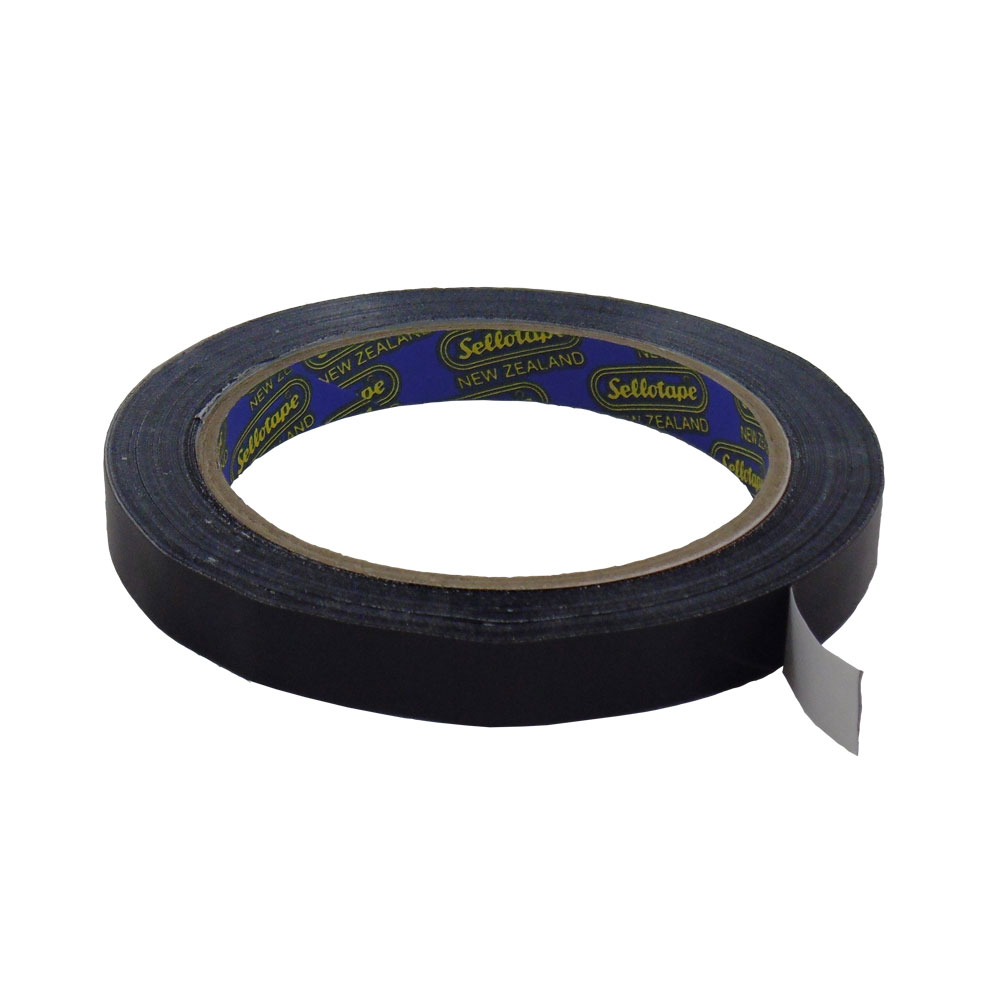 Sellotape 1519 Vinyl Black 12mmx66m