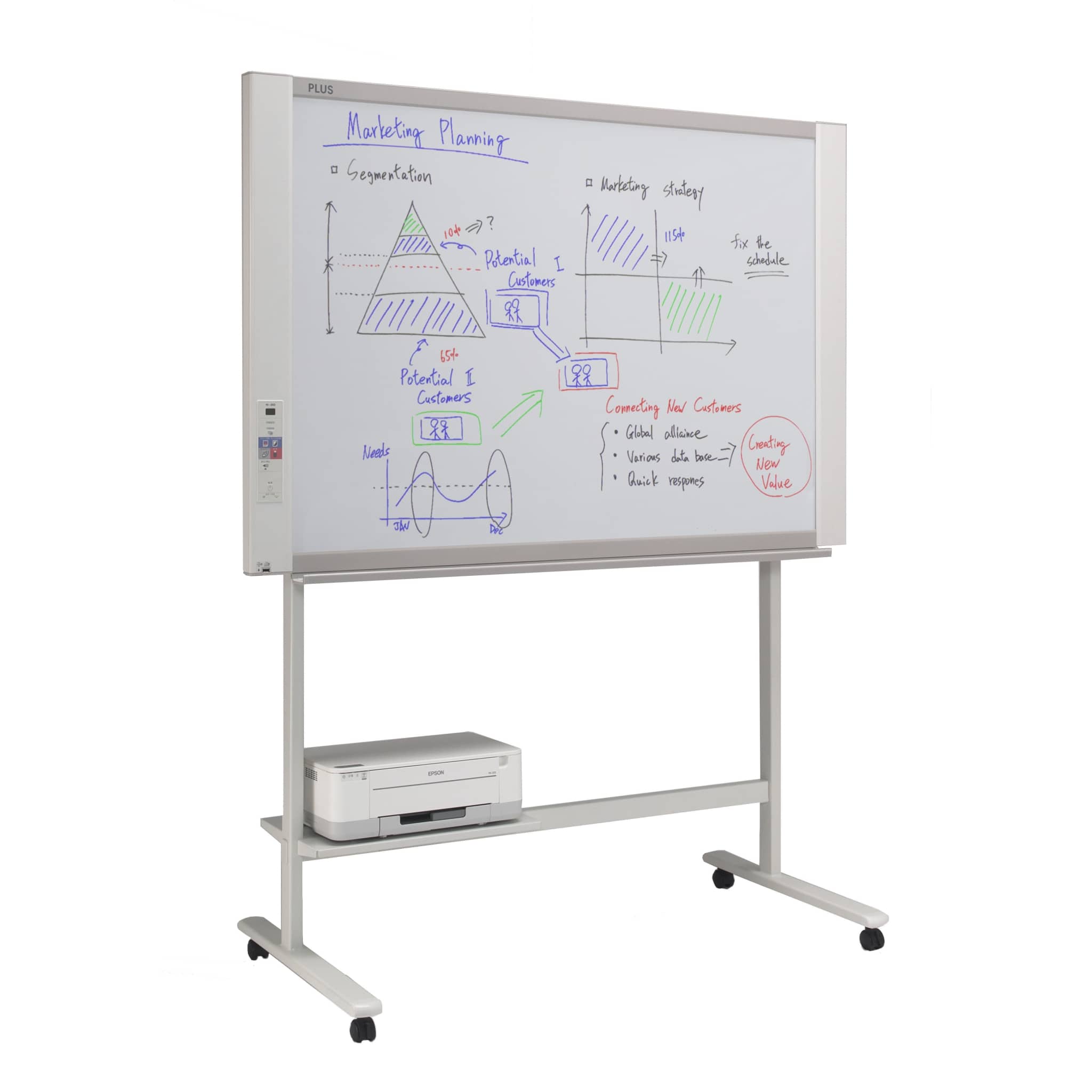 Whiteboard N20 4-Screen +Stand+Printer