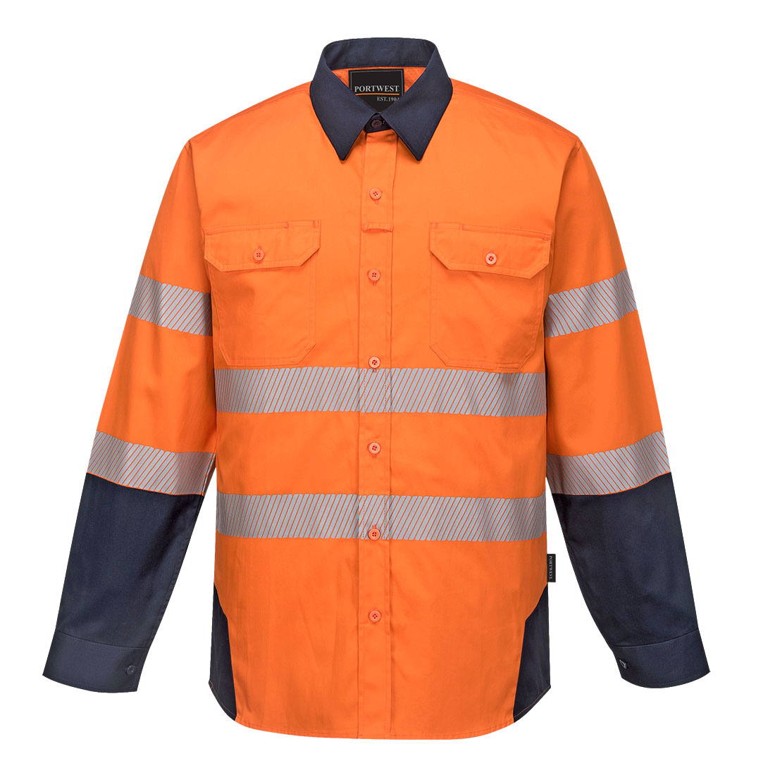 PW3 Shirt - PW372ONR - Orange/Navy