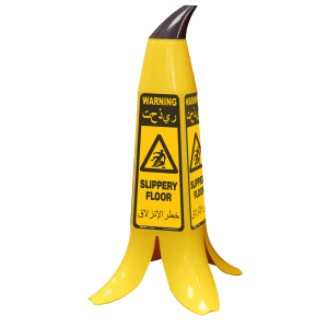 Banana Cone - Slippery Floor - Bi-lingual English / ArabicText