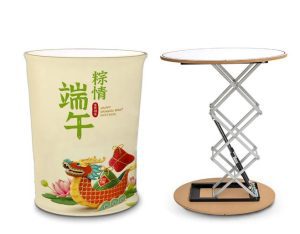 Stretch Fabric Hydraulic Promotion Table Counter