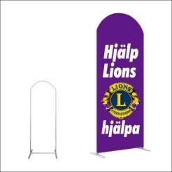 Tension Fabric Display -H-Shape Curved Top 1000mm x 2500mm